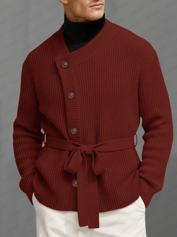 Modern Asymmetric Knit Cardigan