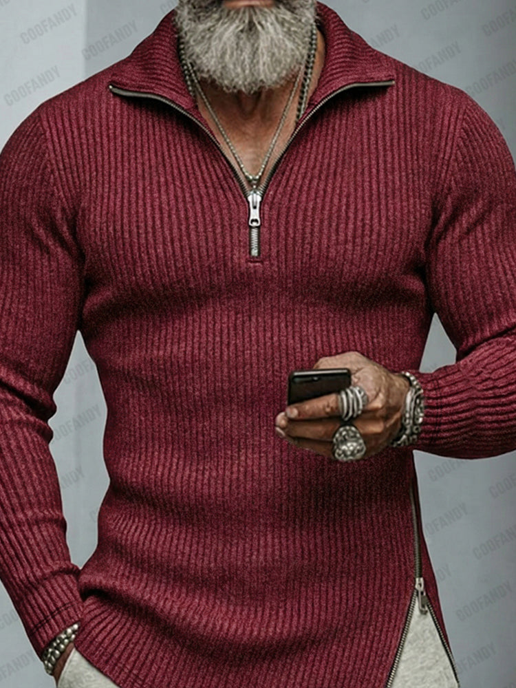Trendy Asymmetric Hem Elastic Knit Top