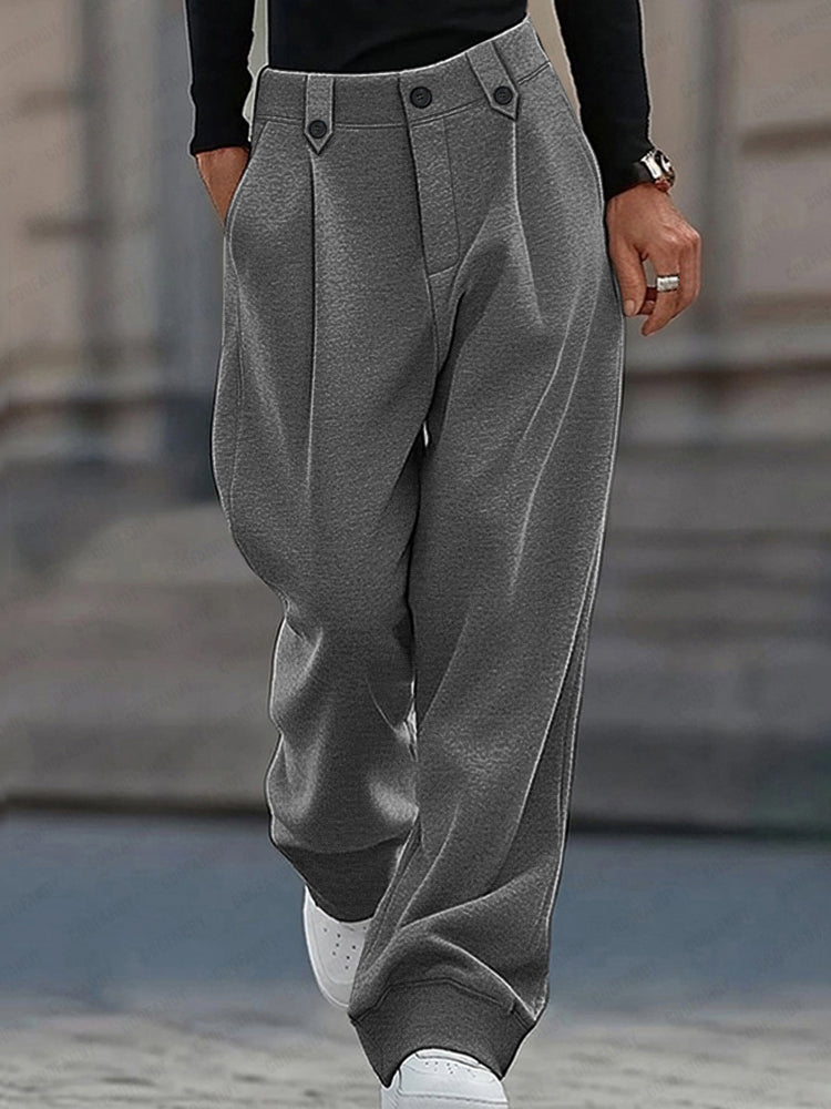 Enhanced Belt Loop Design Casual Pants