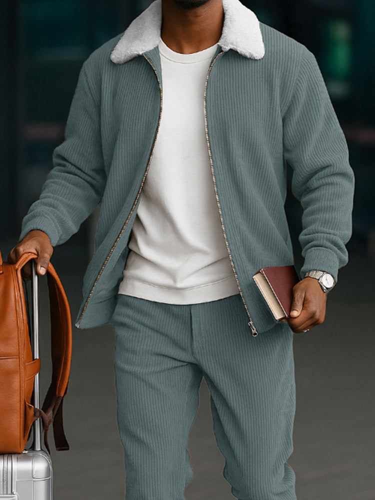 Classic Corduroy Jacket and Pants Set