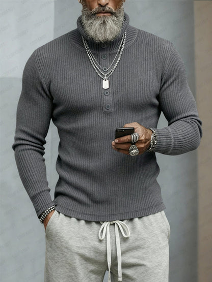 Classic Stretchy Turtleneck Sweater
