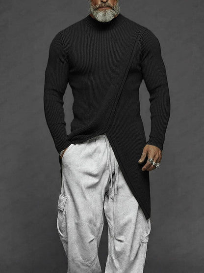 Long Style Slit Design Pullover Top