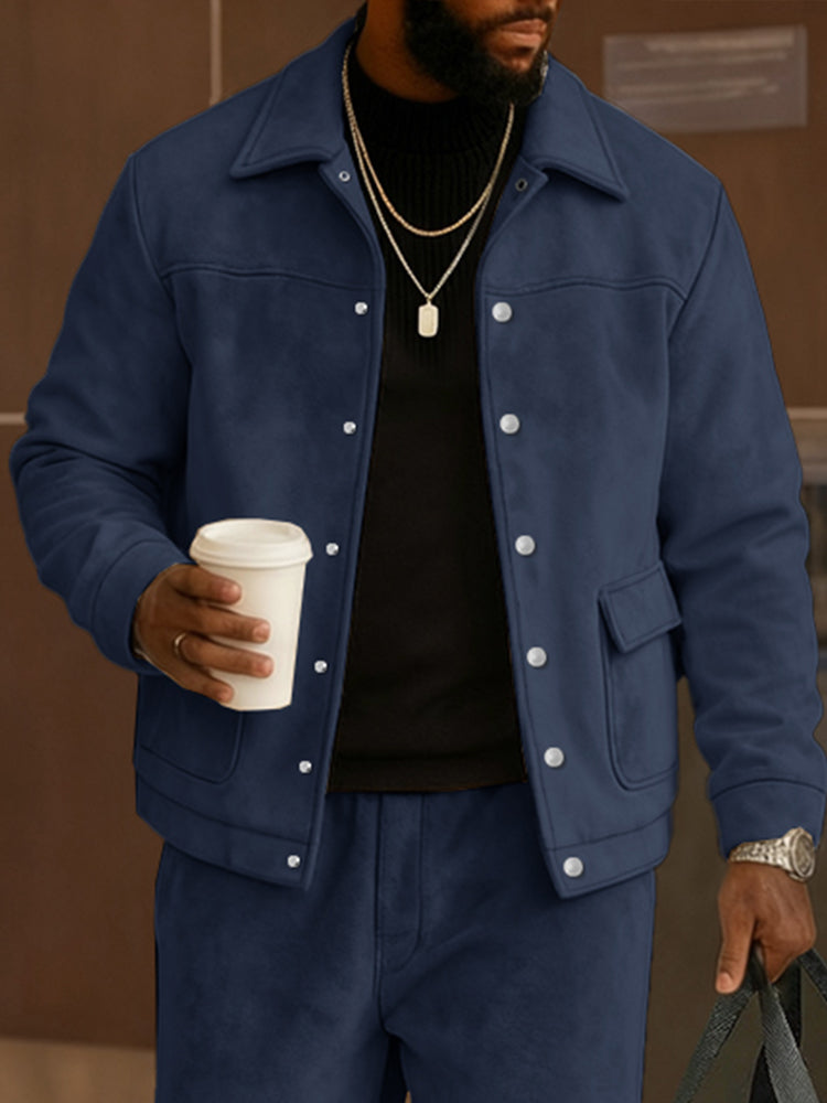 Premium Suede Jacket and Pants Set
