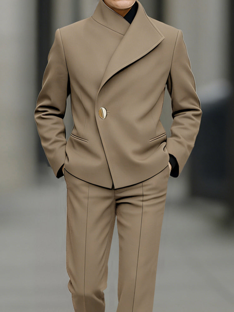 Smart Casual One-Button Blazer Pants Set