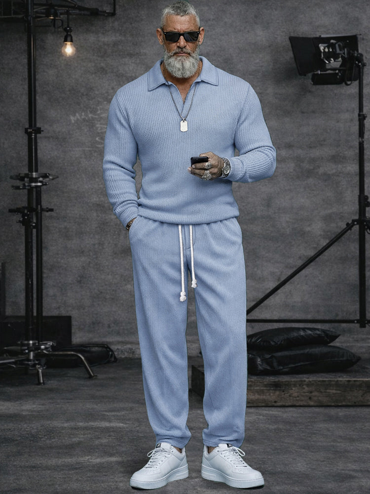 Urban Casual Textured Knit 2-Piece Set
