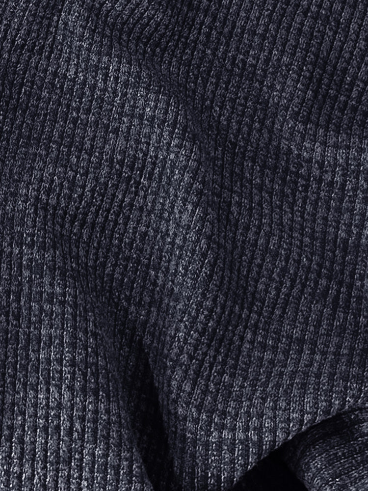 Minimalism Turtleneck Scarf-Decorated Knit Undershirt