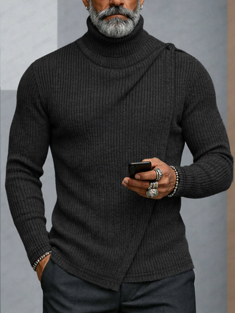 Stylish Designer Turtleneck Knit Top