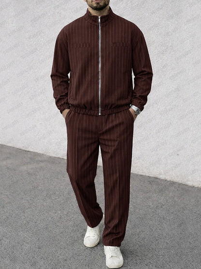 Essential Stripe Jacket and Pants Set