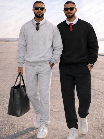 Urban Casual Sweatshirt Pants Set