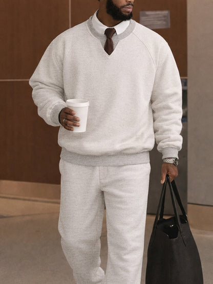 Urban Casual Sweatshirt Pants Set