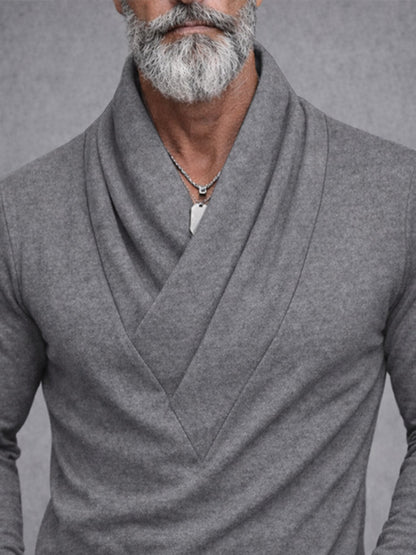 Urban Casual Crossover Neck Pullover Top