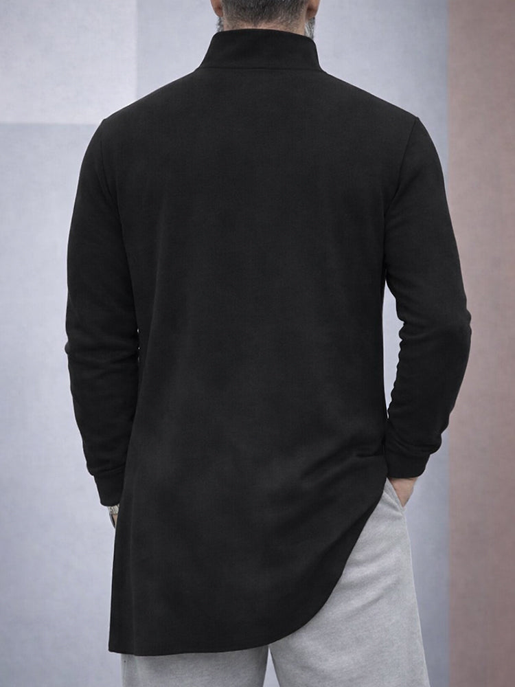 Unique Asymmetrical Hem Shirt Jacket