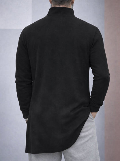 Unique Asymmetrical Hem Shirt Jacket