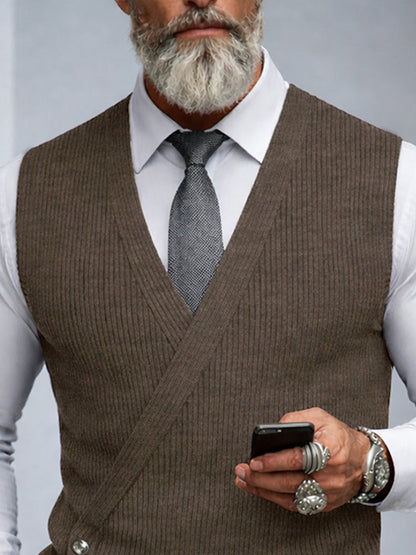 Essential V-Neck Knit Vest