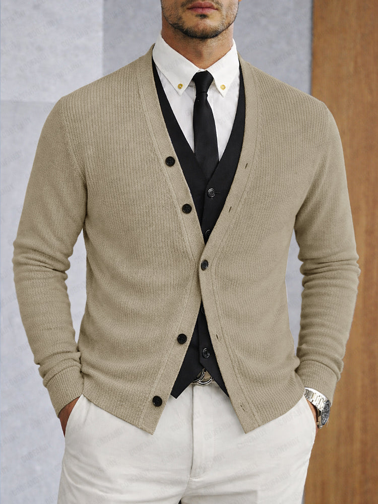 Fashion Spring Fake 2-Piece Knit Cardigan