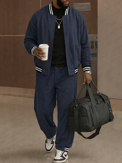 Spring Lightweight Bomber Jacket Pants Set