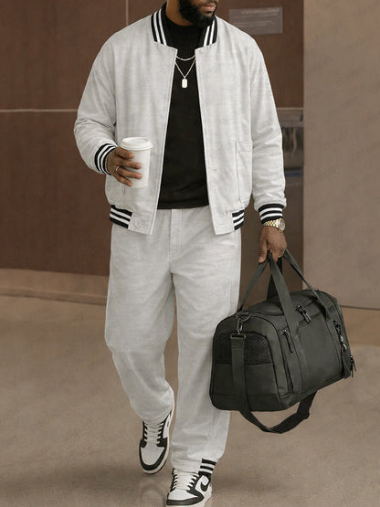 Spring Lightweight Bomber Jacket Pants Set