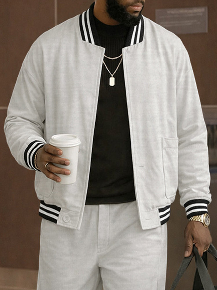 Spring Lightweight Bomber Jacket Pants Set