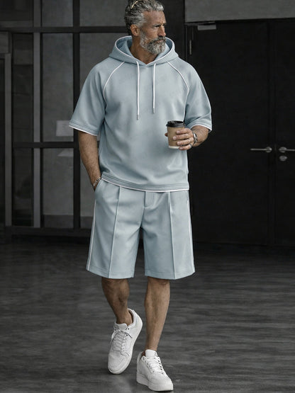 Relaxed Fit Contrast Stitch Tracksuit Set