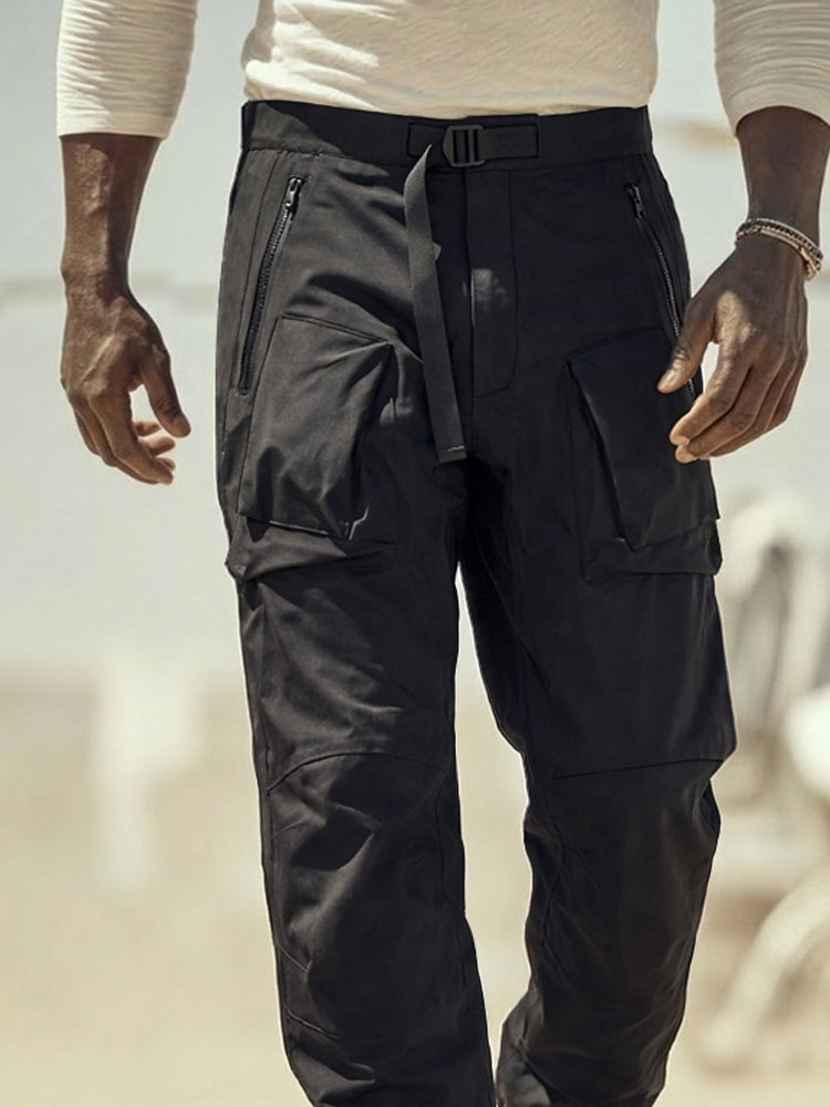 Utiliity Zip Pockets Cotton Cargo Pants