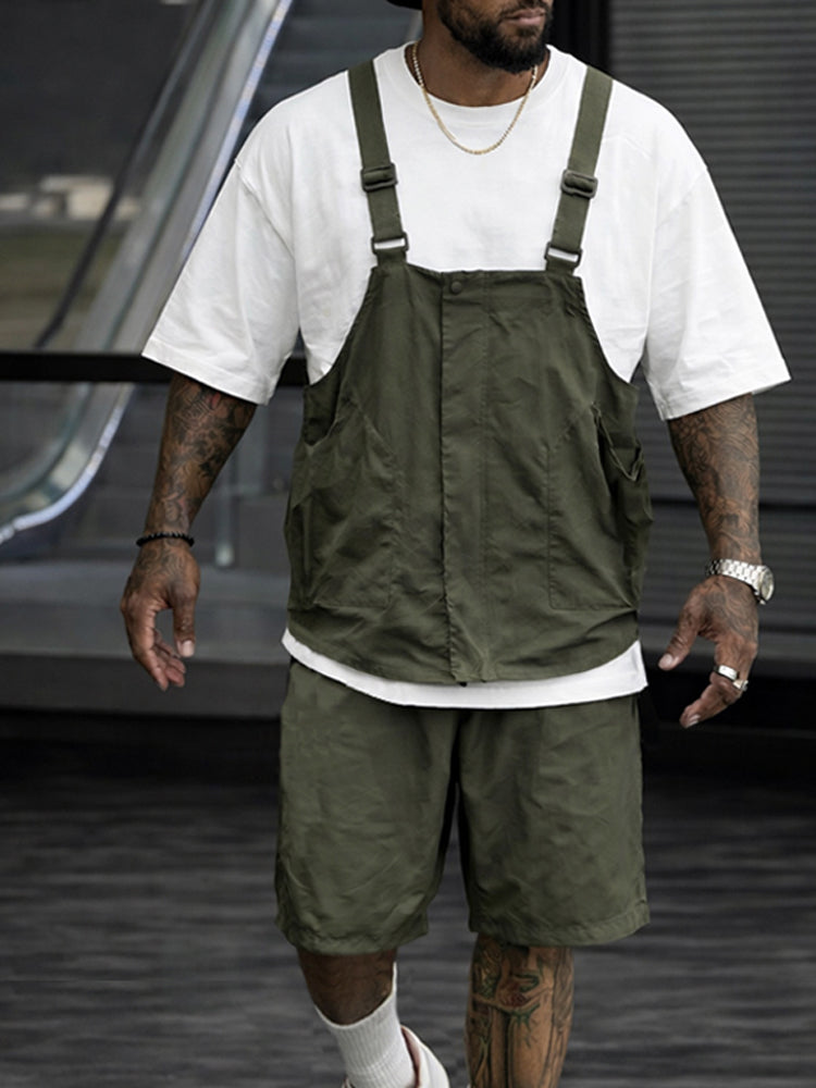 Cargo Style Vest Shorts Set