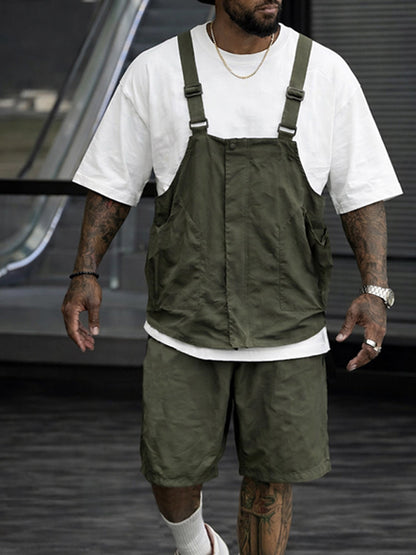 Cargo Style Vest Shorts Set