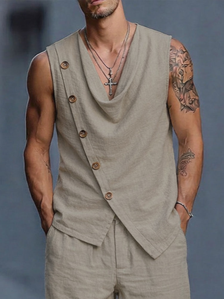 Comfort 100% Cotton Cowl Neck Tank Top Set