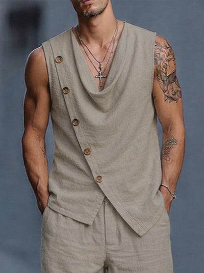 Comfort 100% Cotton Cowl Neck Tank Top Set