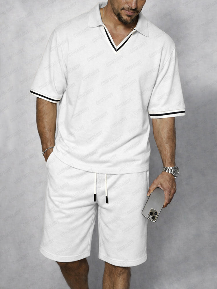 Sporty Stripe Trim Matching Set