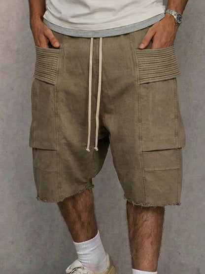 Street Style Drawstring Cargo Shorts