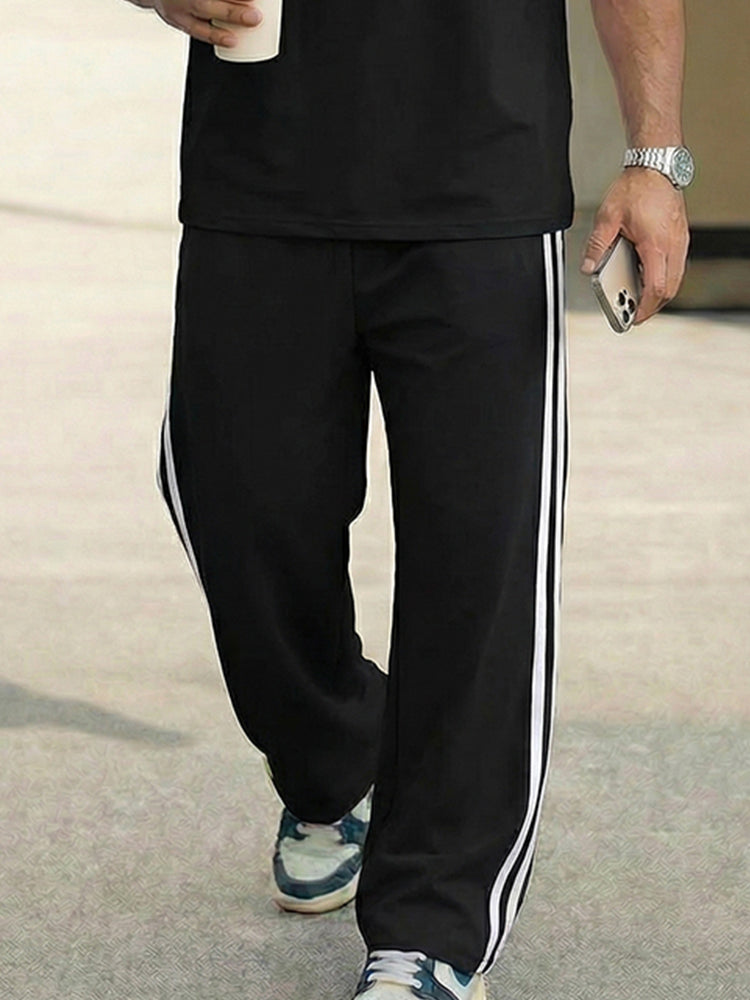 Versatile Comfort Relaxed Stripe Matching Set