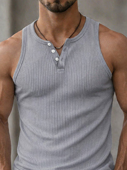 Summer Athletic Fit Textured Tank Top