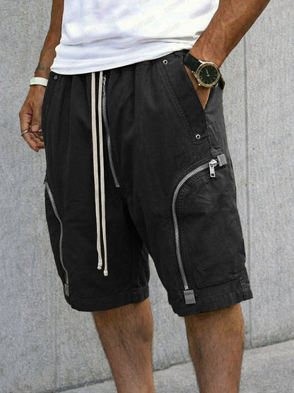 Utility Casual Cotton Drawstring Cargo Shorts