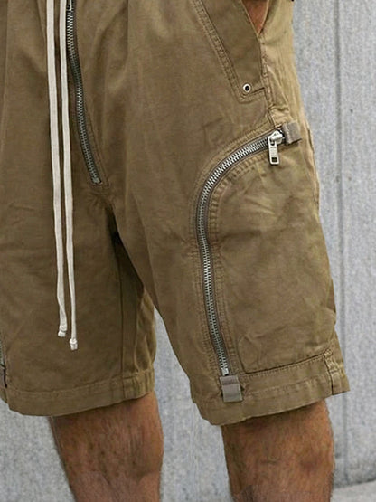 Utility Casual Cotton Drawstring Cargo Shorts