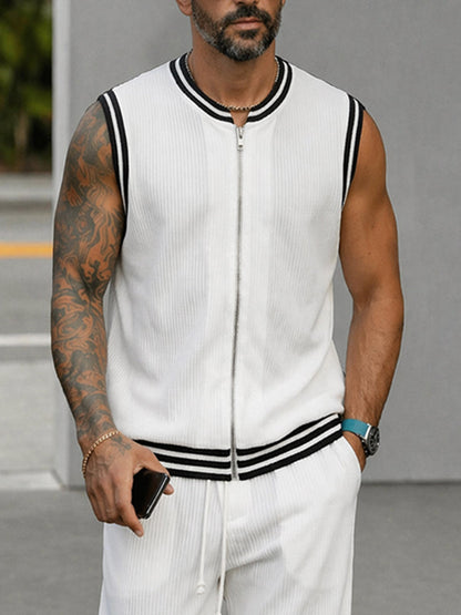 Athleisure Loose Fit Stripe Trim 2-Piece Set