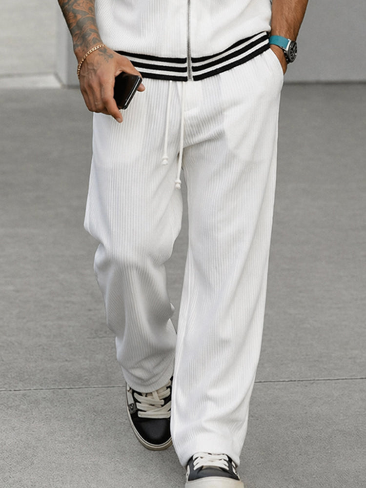 Athleisure Loose Fit Stripe Trim 2-Piece Set