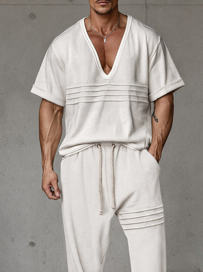 Effortless Urban Pleat Front Matching Set