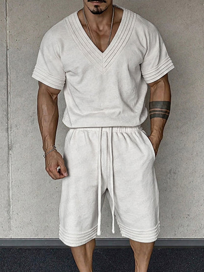 Casual Sporty Streetwear Shorts Set