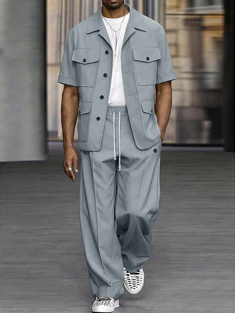 Essential Cargo Style Shirt Pants Set