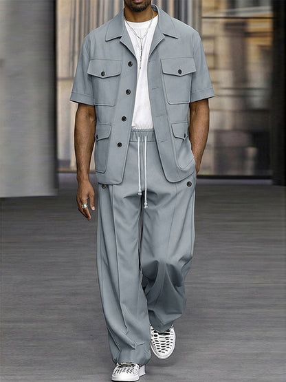 Essential Cargo Style Shirt Pants Set
