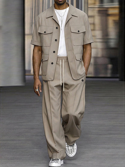 Essential Cargo Style Shirt Pants Set