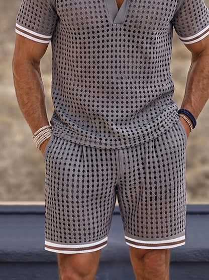 Resort Casual Knit Cutout Matching Set