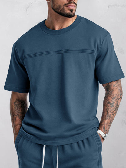 Athleisure Seam Detail T-Shirt Shorts Set