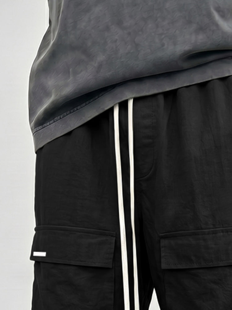 Unique String Design 100% Cotton Cargo Shorts