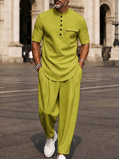 Effortless Leisure Contrast Color Matching Set