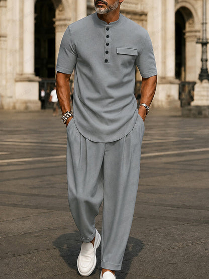 Effortless Leisure Contrast Color Matching Set