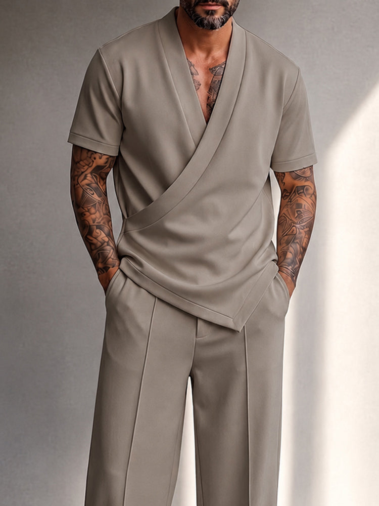 Minimalist Urban Shirt Pants Matching Set