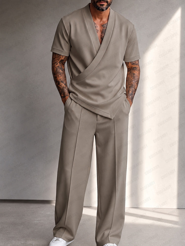 Minimalist Urban Shirt Pants Matching Set