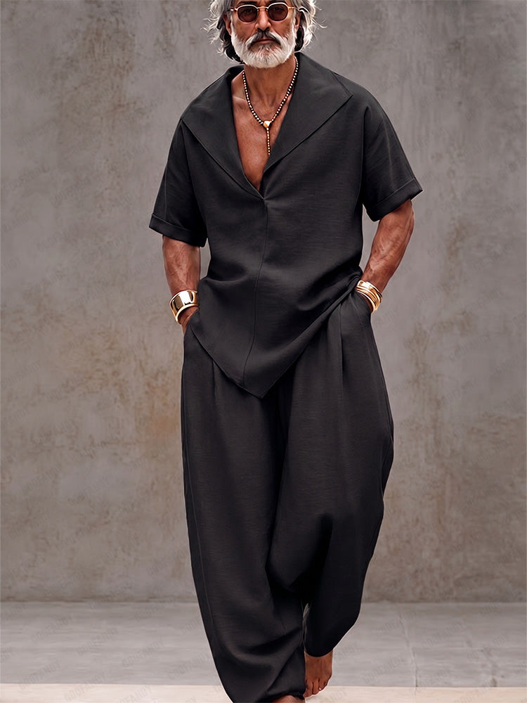 Casual Minimalist Loose Fit Matching Set