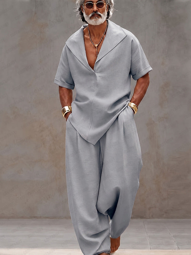 Casual Minimalist Loose Fit Matching Set